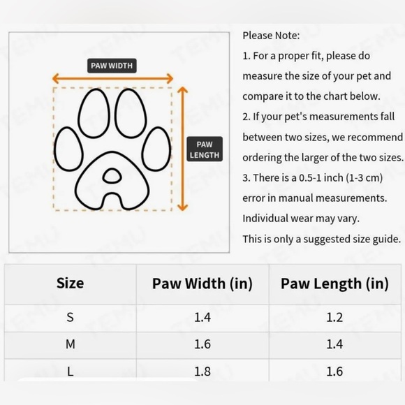 4pcs Dog Shoes - XXS - Picture 3 of 5